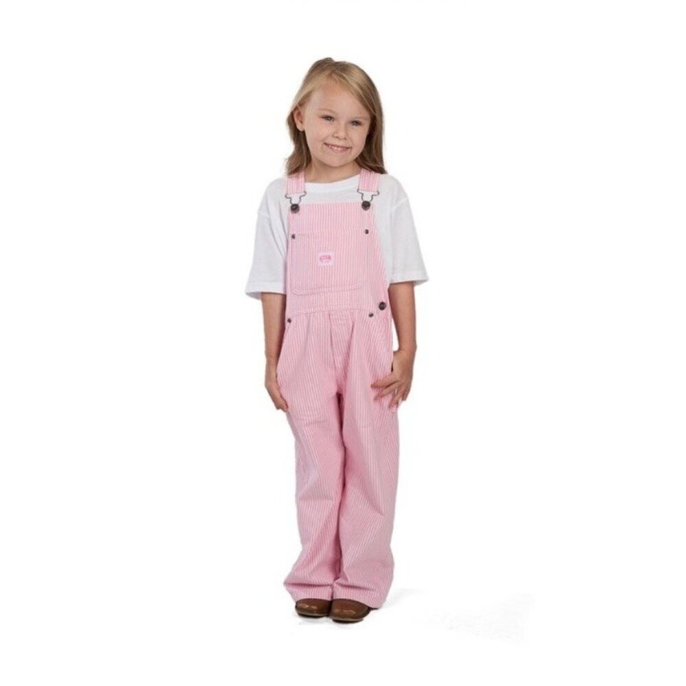 Key Kid's Pink Stripe Bib Overall Size 5